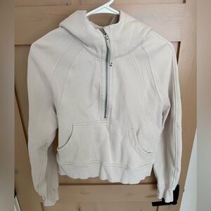 Lululemon Scuba Oversized Half Zip Hoodie XS/S Ivory/Cream